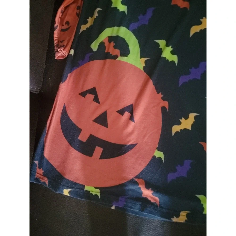 Halloween fall wish me swing pumpkin bat dress size 12